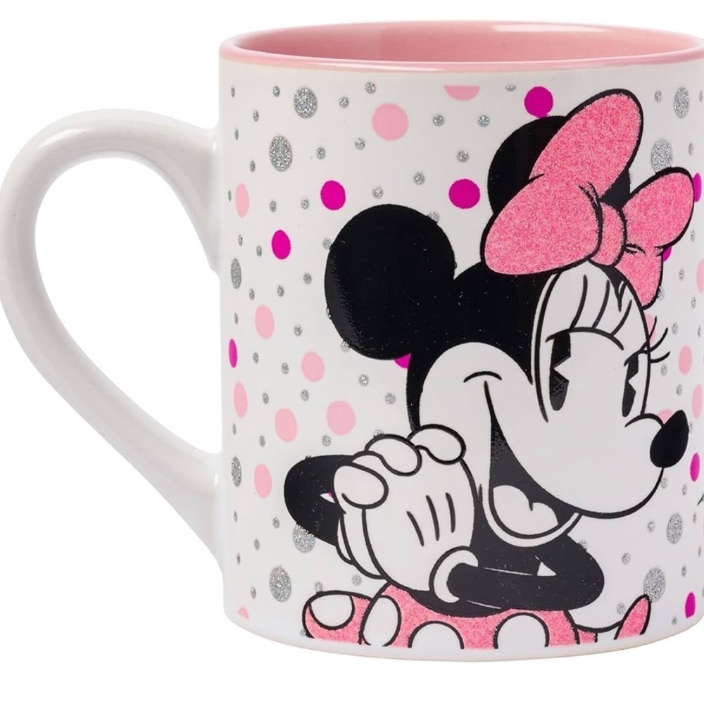 Disney Minnie Mouse Mug Pink White - Picture 2 of 8